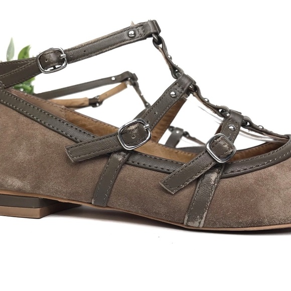 ANTHRO CORSO COMO Mince Caged Suede Ballet Flat 7 - Picture 6 of 9